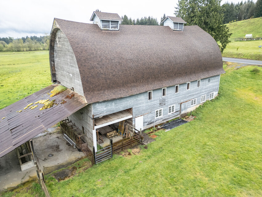 Gleason Farm Barn, built in 1929, pictured in Chehalis on Thursday, April 25. Mary Verner purchased the land with the historic barn over six years ago.