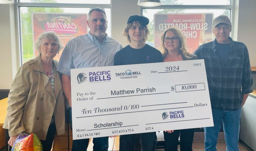 Ridgefield High School junior Matthew Parrish earned a $10,000 scholarship after he submitted a two-minute video talking about his passions and what he wanted to study in college.