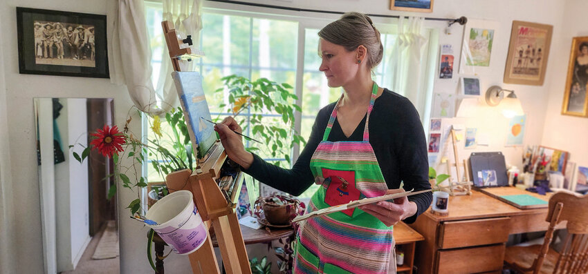 Mame Redwood paints from her studio in La Center when she isn’t venturing outdoors to paint landscapes as a plein-air artist.