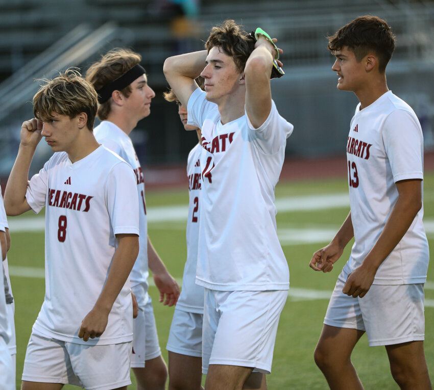 W.F. West's Charles Comisky reacts after the Bearcats' season ended in a 6-0 loss to North Kitsap during the Class 2A opening round state match on Tuesday at North Kitsap High School.