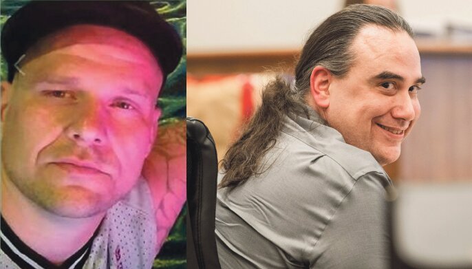 Paul J. Snarski, left, was shot and killed in May 2018. Two Dogs Salvatore Fasaga, right, was arrested and charged for the murder. He was found not guilty by a Lewis County Superior Court judge after a 10-day trial.
