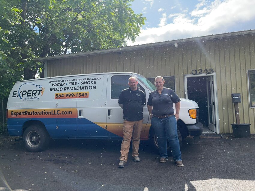 Expert Restoration owners Chris Paige, left, and Joyce Gabriel.