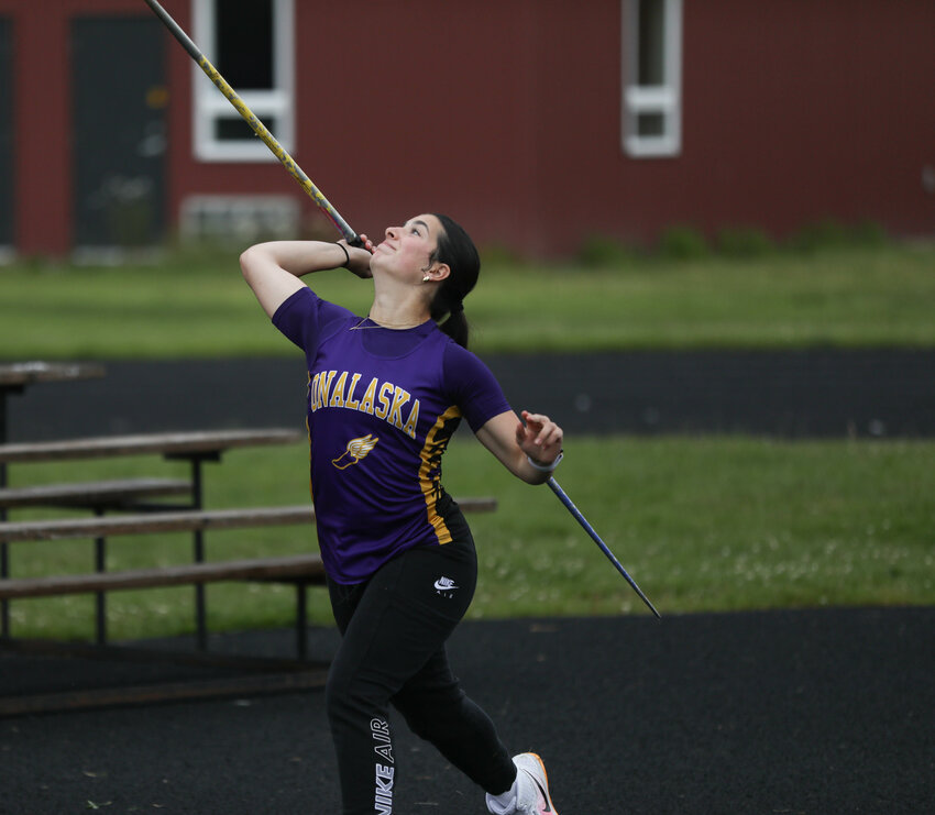 Onalakska's Kaiyah Sandridge throws the javelin during a practice at Onalaska High School in June. Sandridge will compete at the Nike Nationals Outdoor meet on Friday at Hayward Field in Oregon.