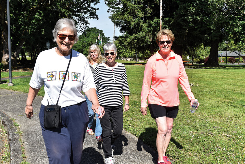 The Thursday Walkers Club held by Battle Ground Senior Citizens currently walks around Kiwanis Park&rsquo;s paved trails. The club may hold advanced walks at Clark County&rsquo;s various trails and parks for interested members.