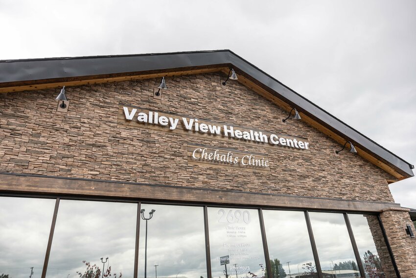 The outside of the main entrance of Valley View Heath Center in Chehalis on Friday, June 14.