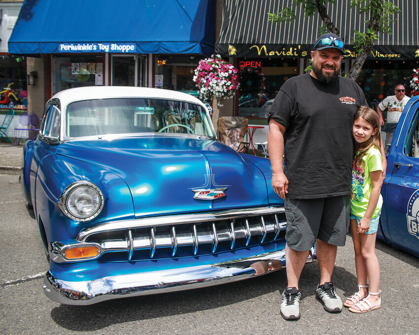 Battle Ground resident Jesse Lambert drove his 1954 Chevy Bel Air he dubbed “Blue Bel” to the Camas Car Show on Saturday, June 29.