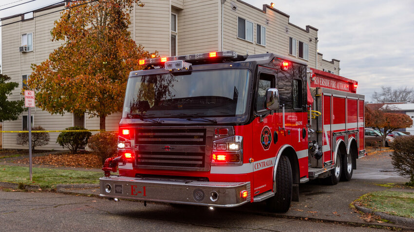 Riverside Fire Authority responds to a fire at the Centralia Manor Apartments Wednesday, Nov. 29, 2023.