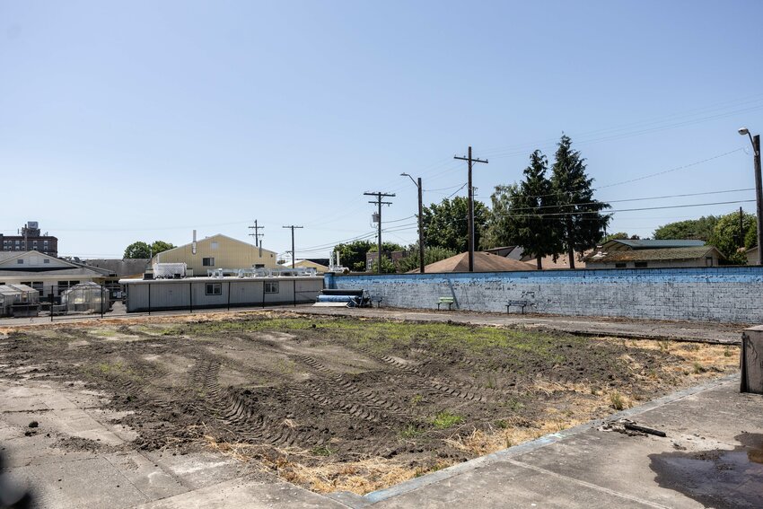 The Veterans Memorial Peal Street Pool pictured on Thursday, July 11. Centralia City Council voted to permanently close the pool in 2023 after it&rsquo;s closure in 2011.