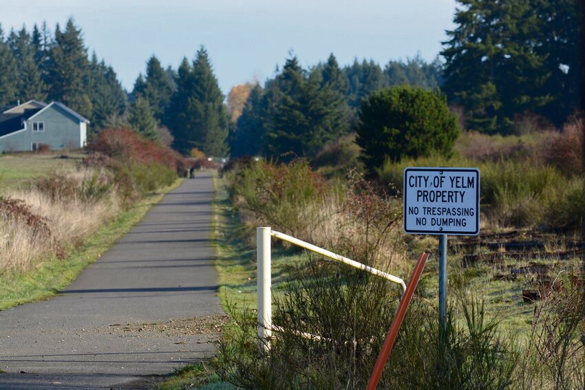 The Yelm Prairie Line Trail can be located on Rhoton Road and extends down NP Road Southeast.
