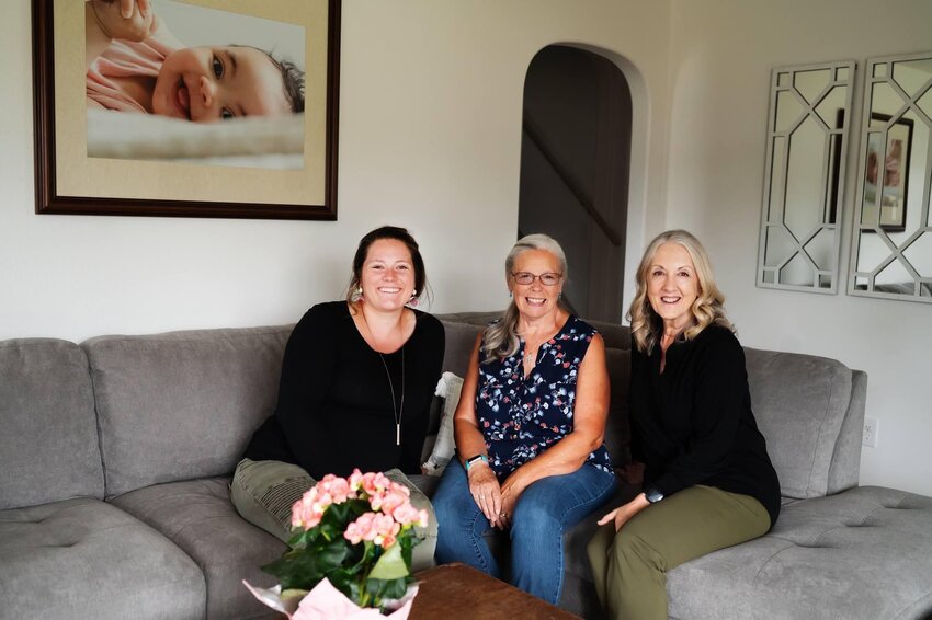 Cooks Hill Community Church leaders, from left, Pastor Emily Faley, Debra Steele and Vicki Judd, are among those guiding the Lewis County Maternity House, which has just opened in Centralia.
