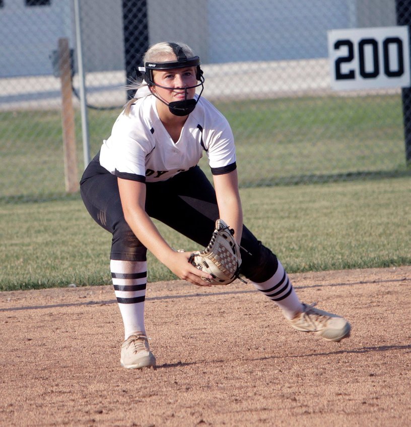 Cairo junior shortstop Gracie Brumley and the Lady 'Cats softball team won the 5th place game of its home tournament Saturday, Sept. 18 by defeating North Callaway 14-8 in 8 innings.